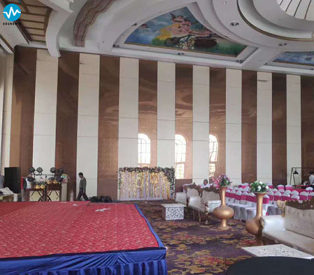 Ultra High Type Manual Operable Partitions Acoustic Sliding Movable Partitions Aluminium Frame Folding Divider