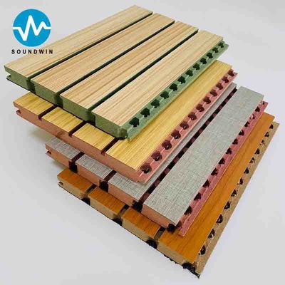 Grooved Wooden Acoustic Wall Cladding For Auditorium