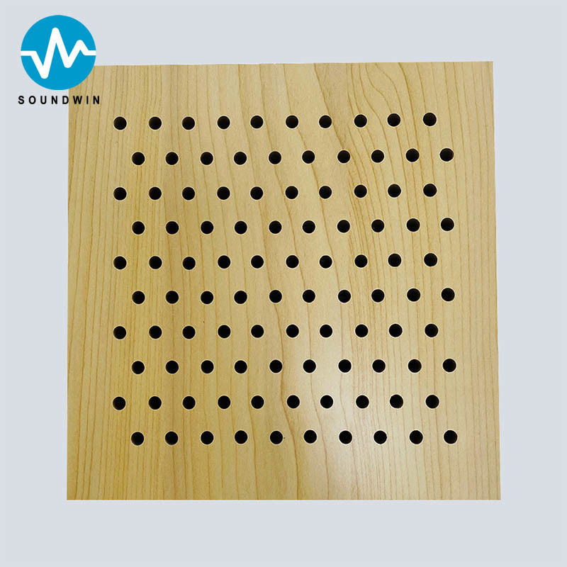 Eco-friendly Noise Reduction Panel High Performance Perforated Wood Acoustic Ceiling Panel